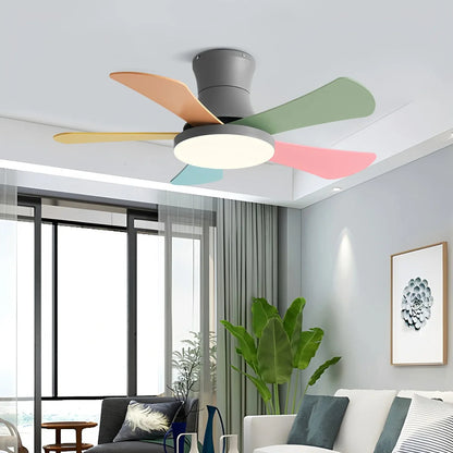 Eloer Scandi Low Profile Ceiling Fan with Light