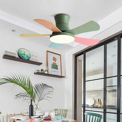 Eloer Scandi Low Profile Ceiling Fan with Light