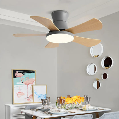 Eloer Scandi Low Profile Ceiling Fan with Light