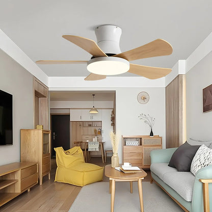 Eloer Scandi Low Profile Ceiling Fan with Light