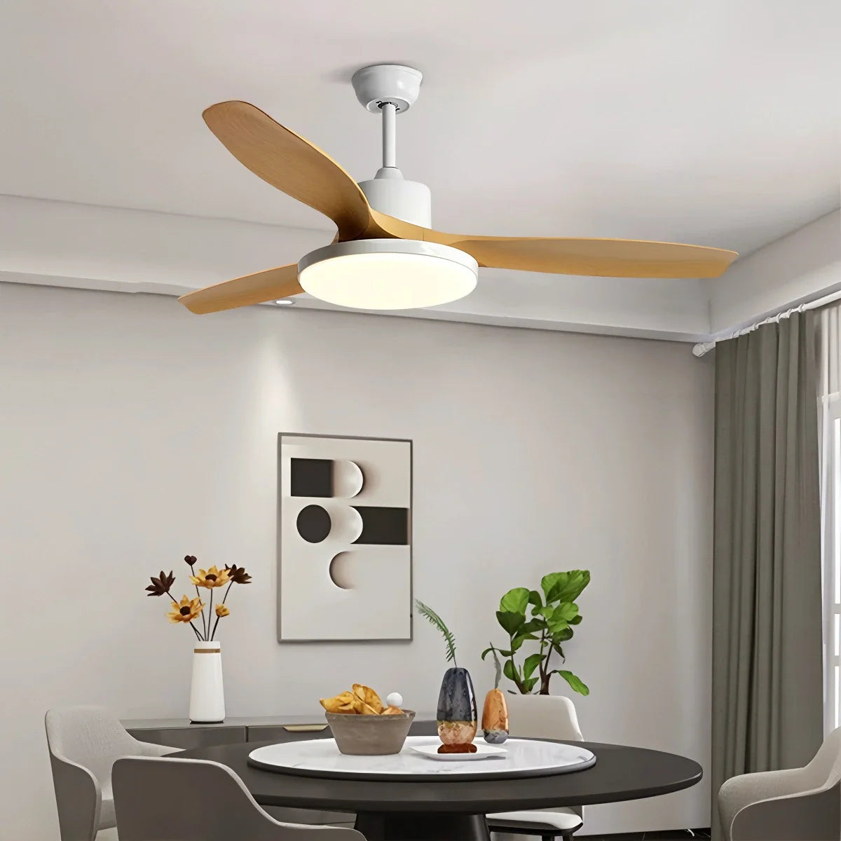 Eloer Scandi Reversible Ceiling Fan with Light