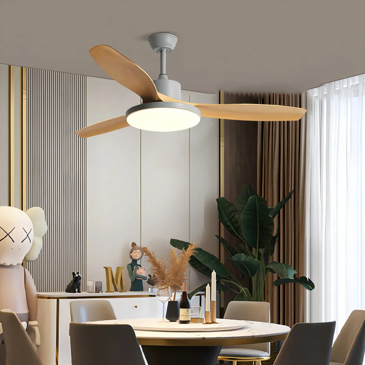 Eloer Scandi Reversible Ceiling Fan with Light