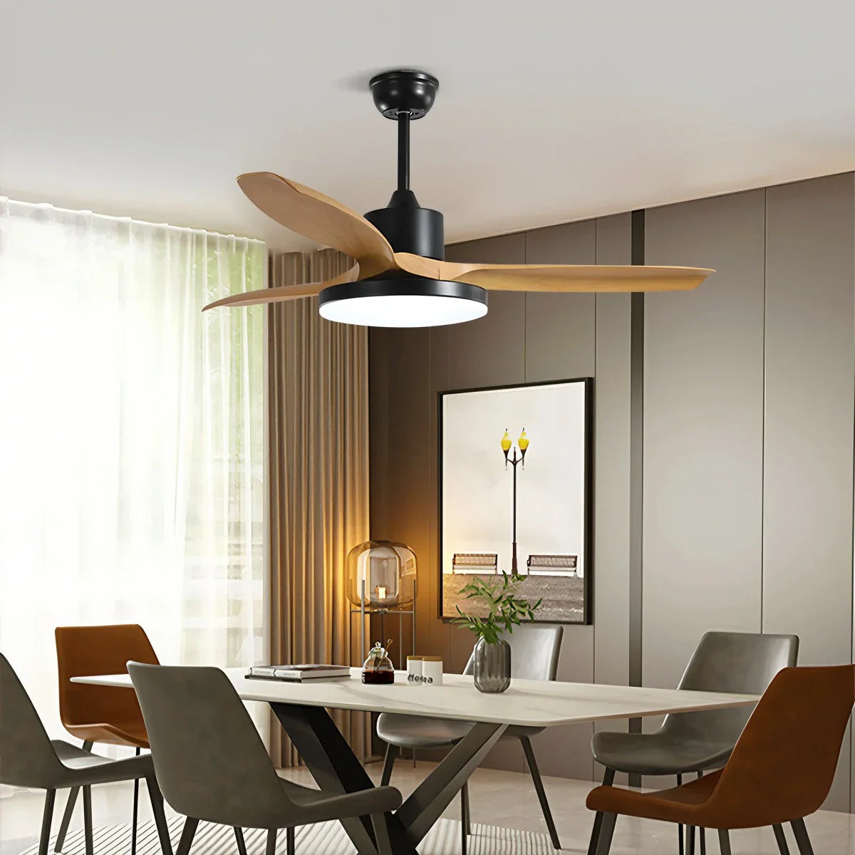 Eloer Scandi Reversible Ceiling Fan with Light