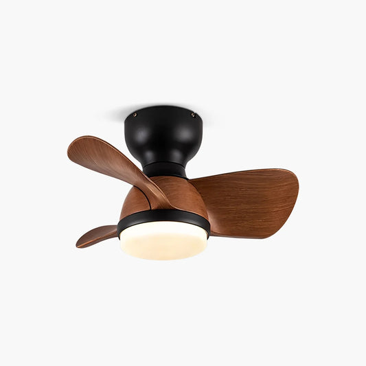 Eloer Small Flush Mount Ceiling Fan with Light
