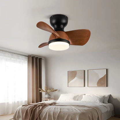 Eloer Small Flush Mount Ceiling Fan with Light