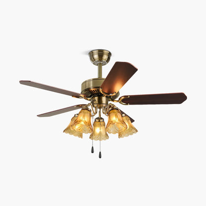 Eloer Vintage Ceiling Fan with Light for Dining Room