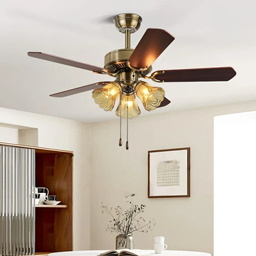 Eloer Vintage Ceiling Fan with Light for Dining Room