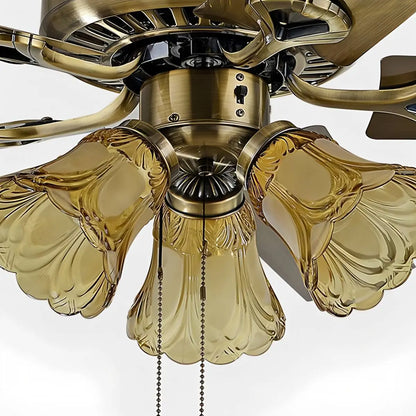Eloer Vintage Ceiling Fan with Light for Dining Room
