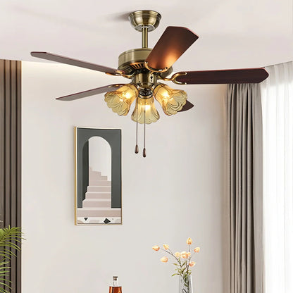 Eloer Vintage Ceiling Fan with Light for Dining Room