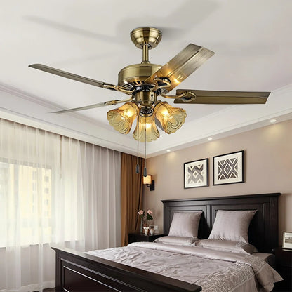 Eloer Vintage Ceiling Fan with Light for Dining Room