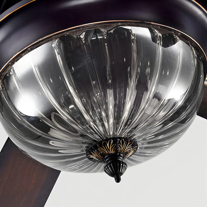 Eloer Vintage Wood Ceiling Fan Lamp for Living Room