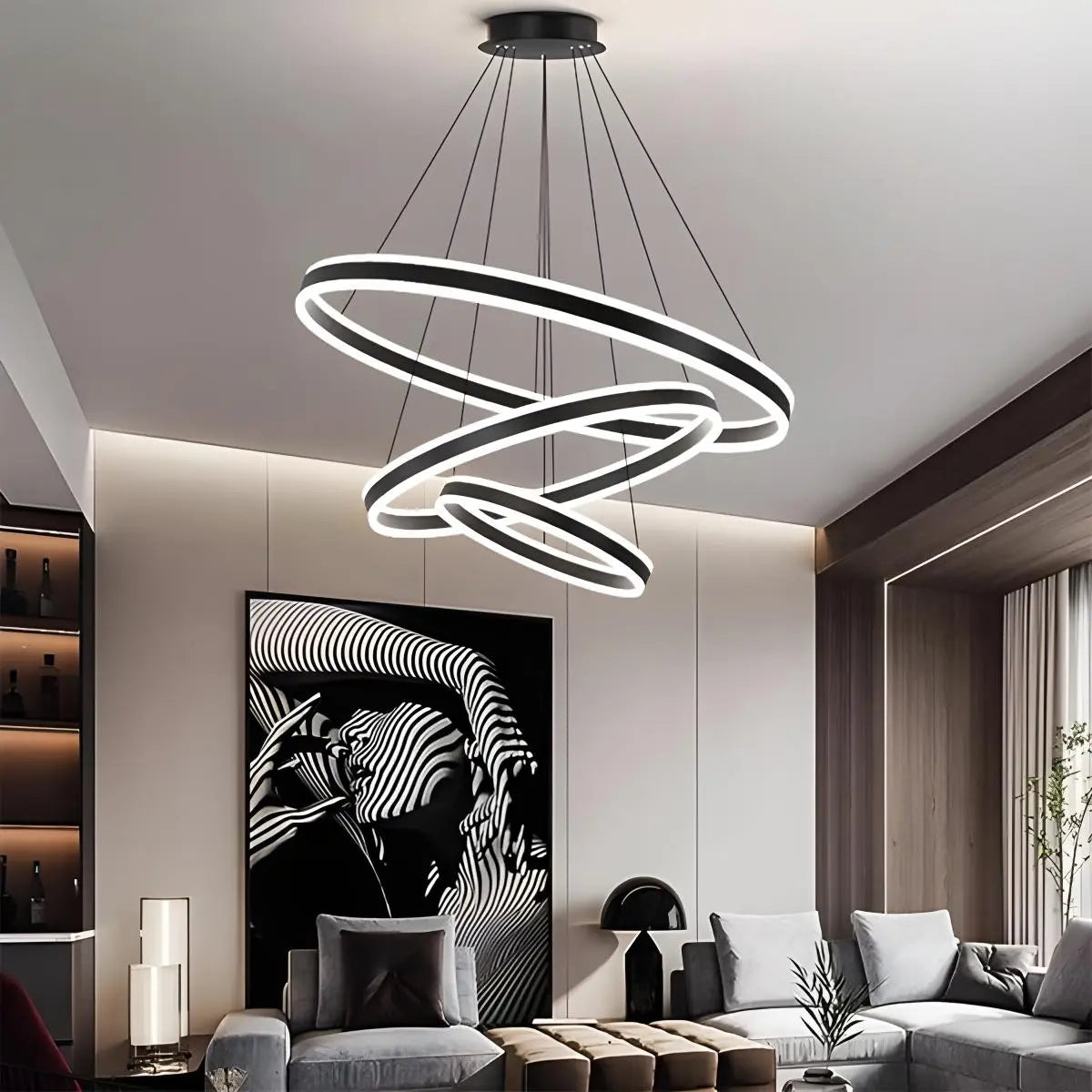 Eloer Circle Layered Living Room Chandelier
