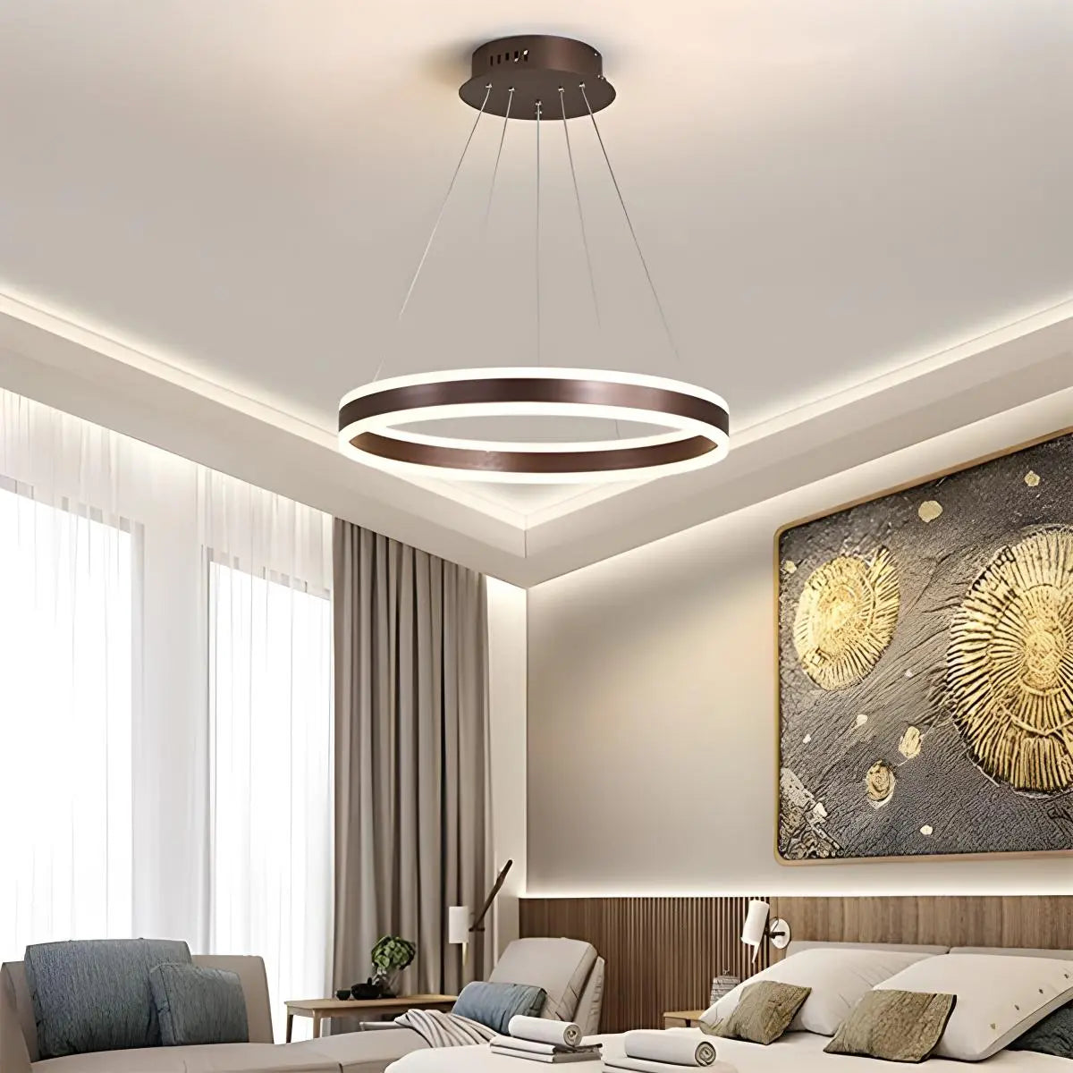 Eloer Circle Layered Living Room Chandelier