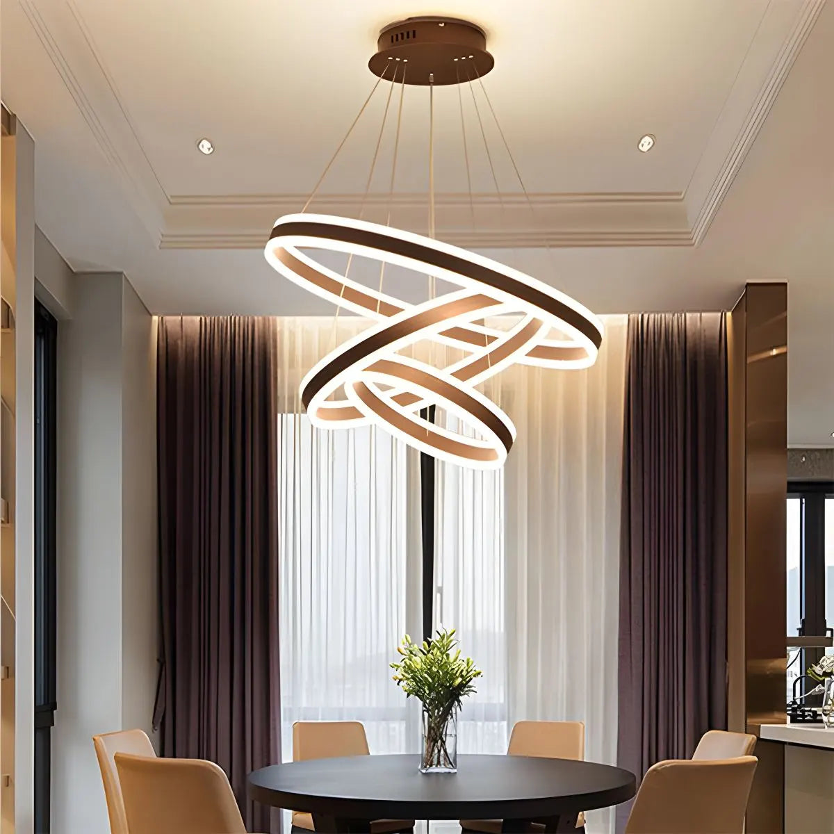 Eloer Circle Layered Living Room Chandelier