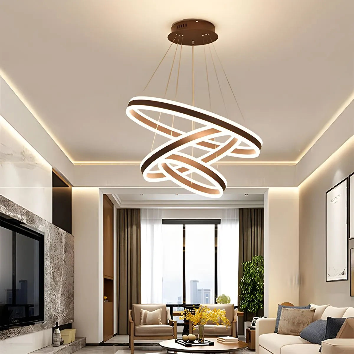Eloer Circle Layered Living Room Chandelier