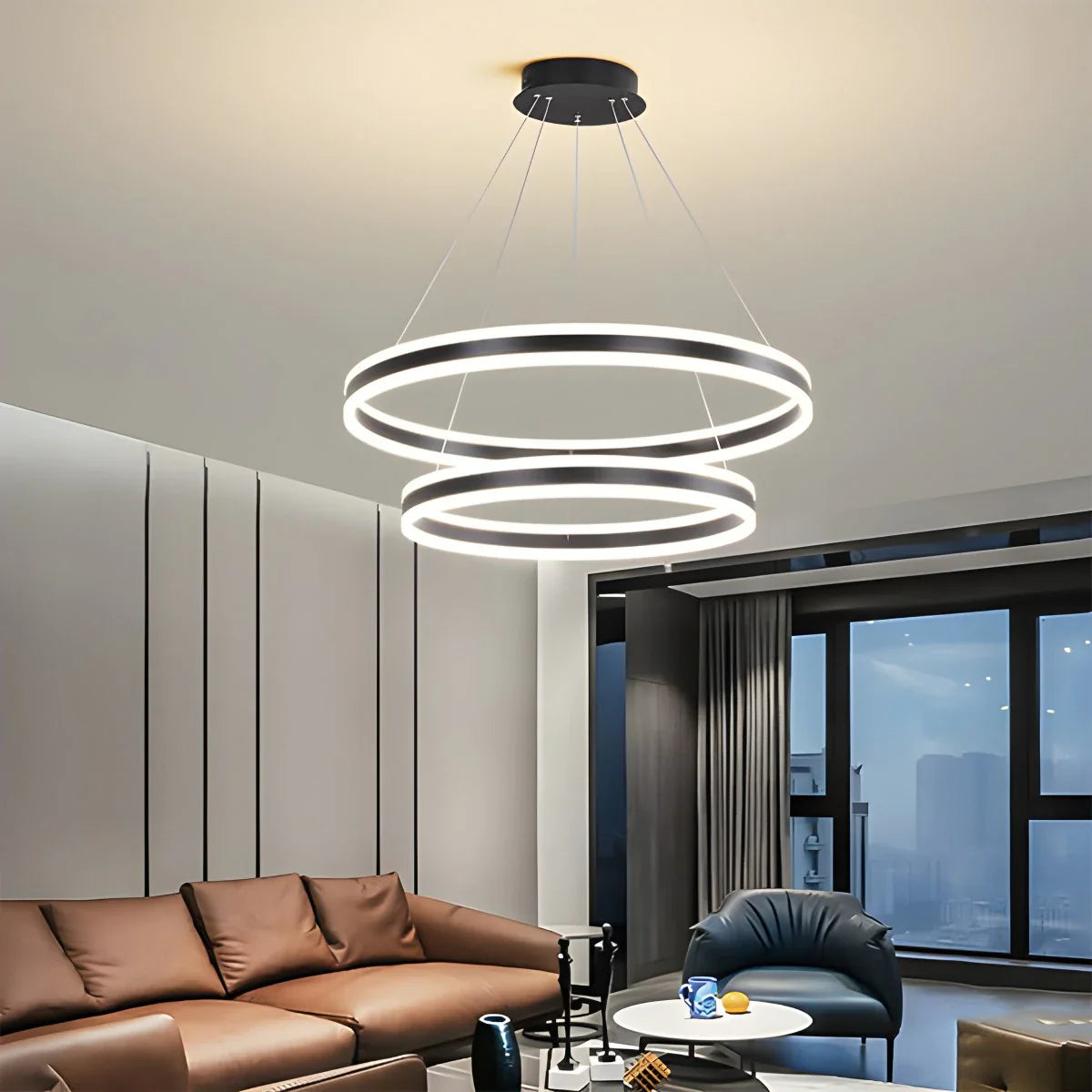 Eloer Circle Layered Living Room Chandelier