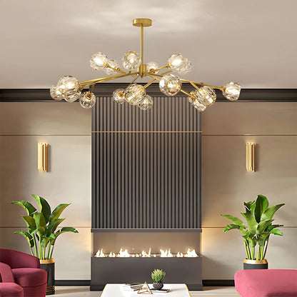 Eloer Crystal Ball Round Cluster Chandelier