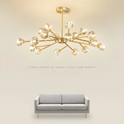 Eloer Crystal Ball Round Cluster Chandelier