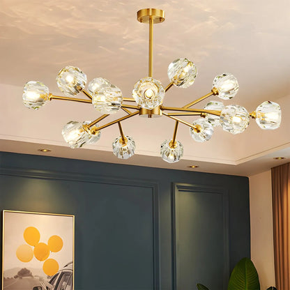 Eloer Crystal Ball Round Cluster Chandelier