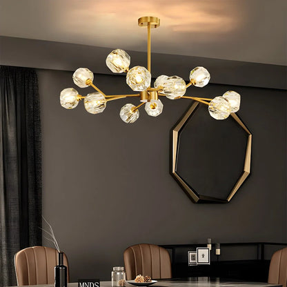 Eloer Crystal Ball Round Cluster Chandelier