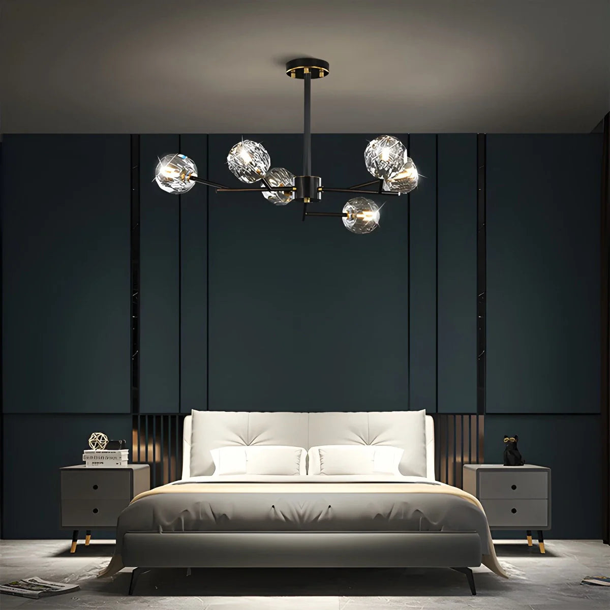 Eloer Crystal Ball Round Cluster Chandelier