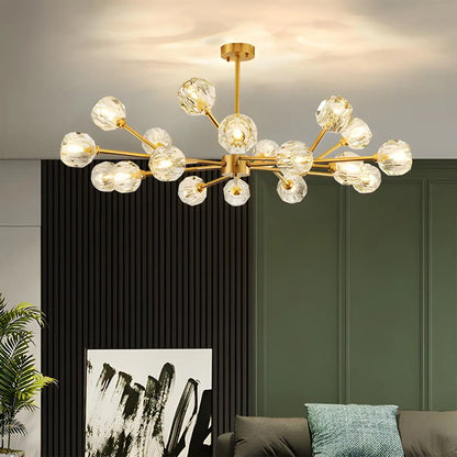 Eloer Crystal Ball Round Cluster Chandelier