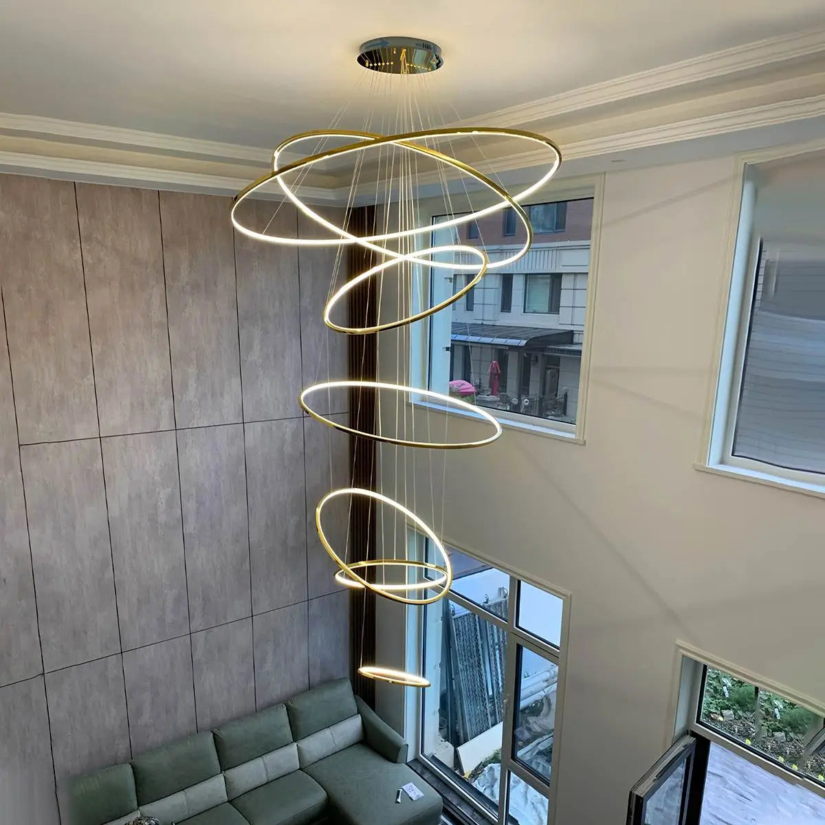 Eloer Large Tiered Ring Foyer Chandelier