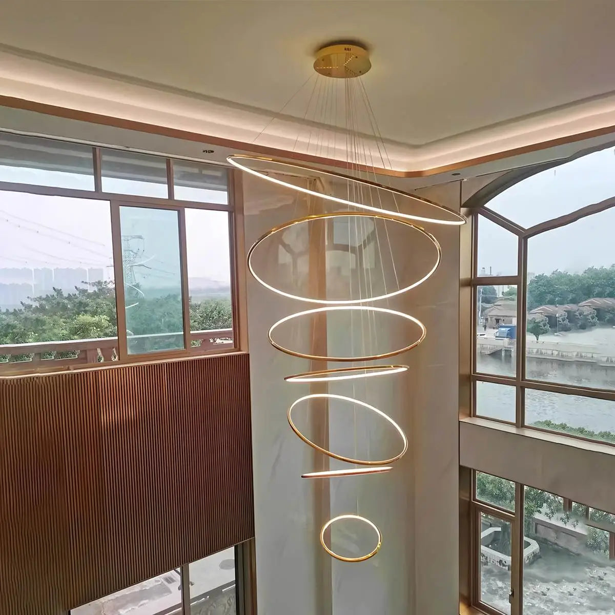 Eloer Large Tiered Ring Foyer Chandelier