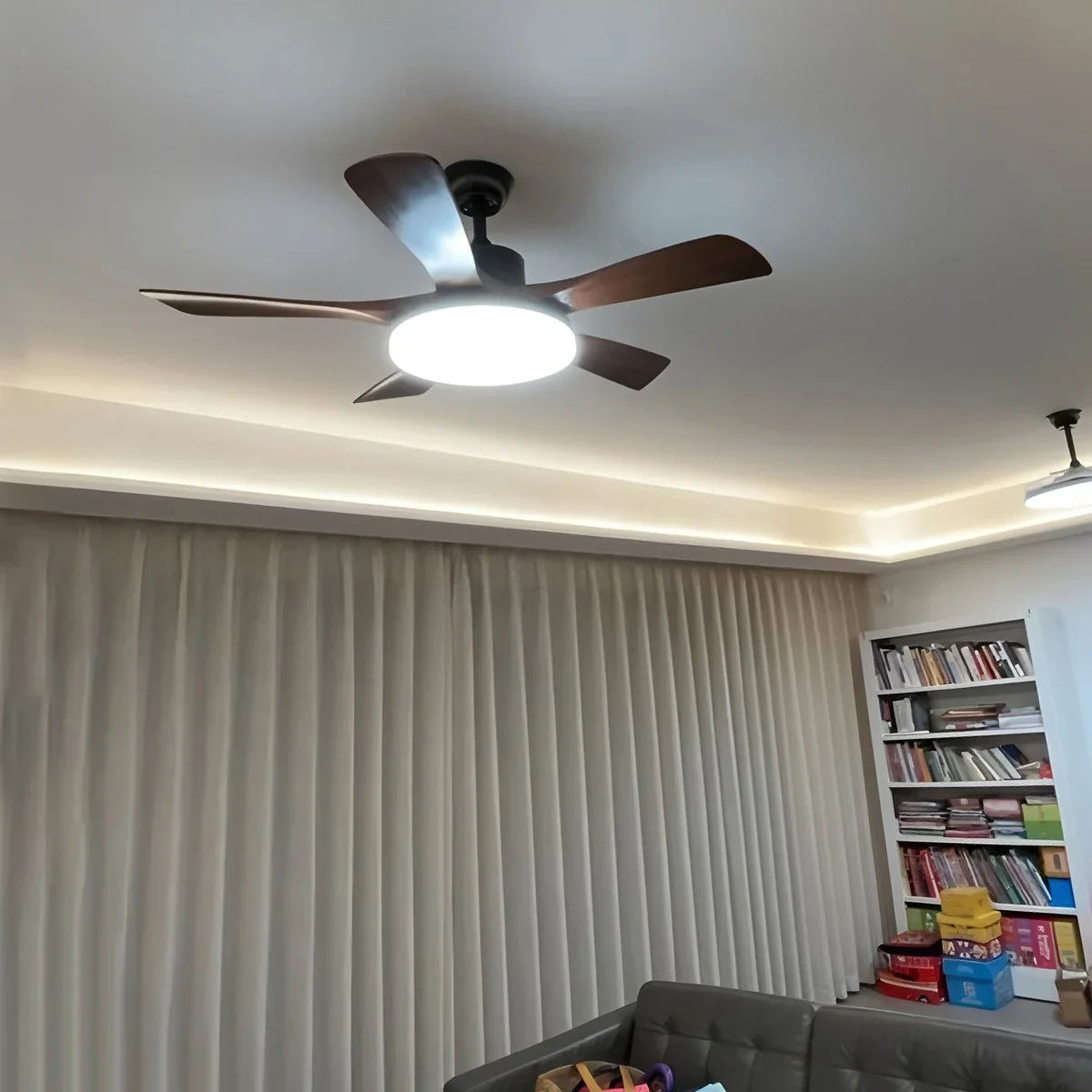 Eloer Minimalist Ceiling Fan with Light for Living Room