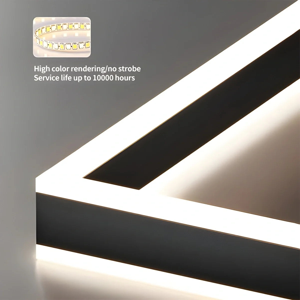 Eloer Tiered Black Square Pendant Lamp for Living Room