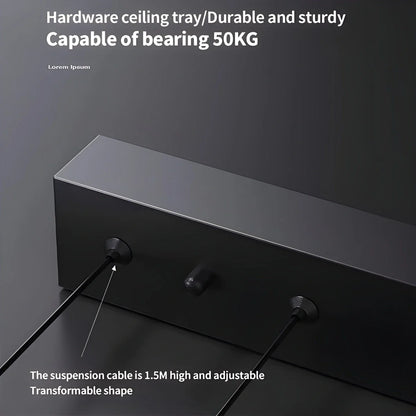 Eloer Tiered Black Square Pendant Lamp for Living Room