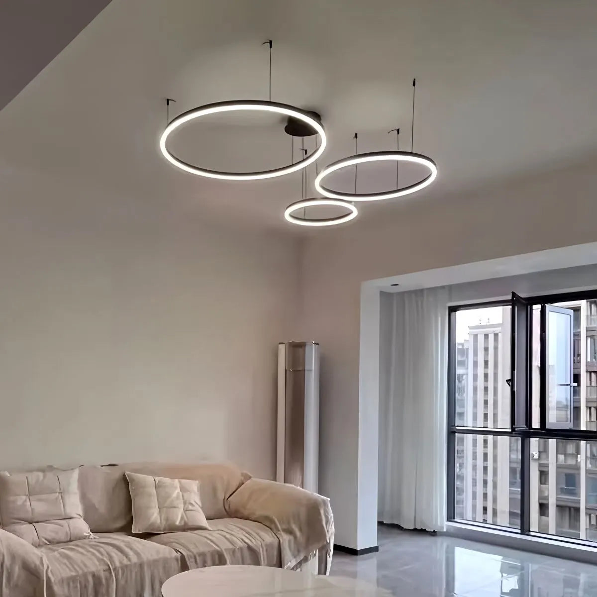 Eloer Modern Wireless Ring Chandelier Ceiling Lamp