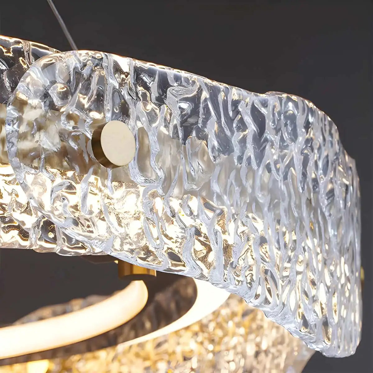 Eloer Water Pattern Glass Chandelier for Living Room