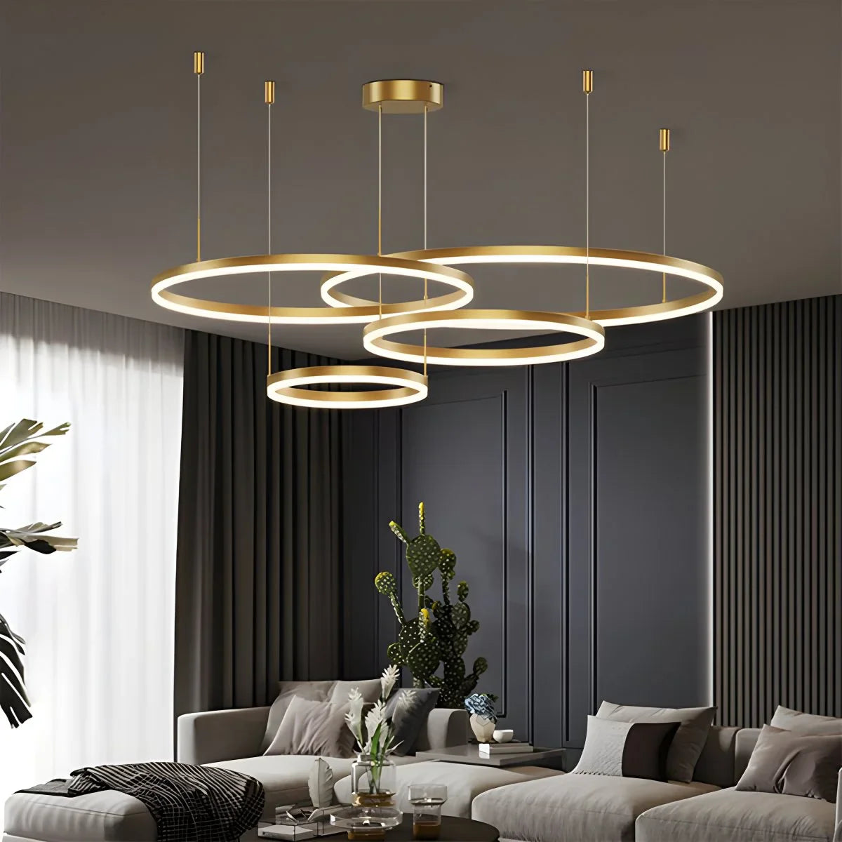 Eloer Modern Wireless Ring Chandelier Ceiling Lamp