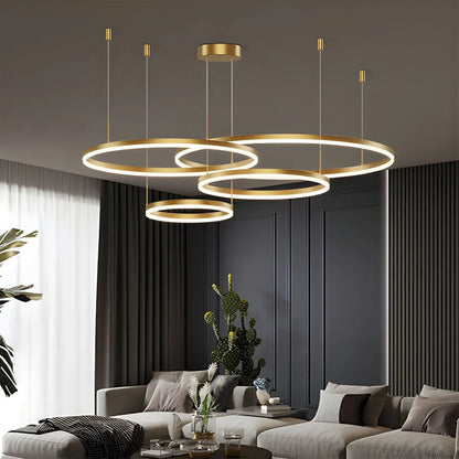 Eloer Modern Wireless Ring Chandelier Ceiling Lamp