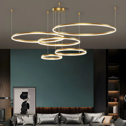 Eloer Modern Wireless Ring Chandelier Ceiling Lamp