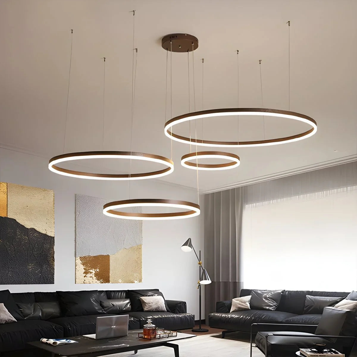 Eloer Modern Wireless Ring Chandelier Ceiling Lamp
