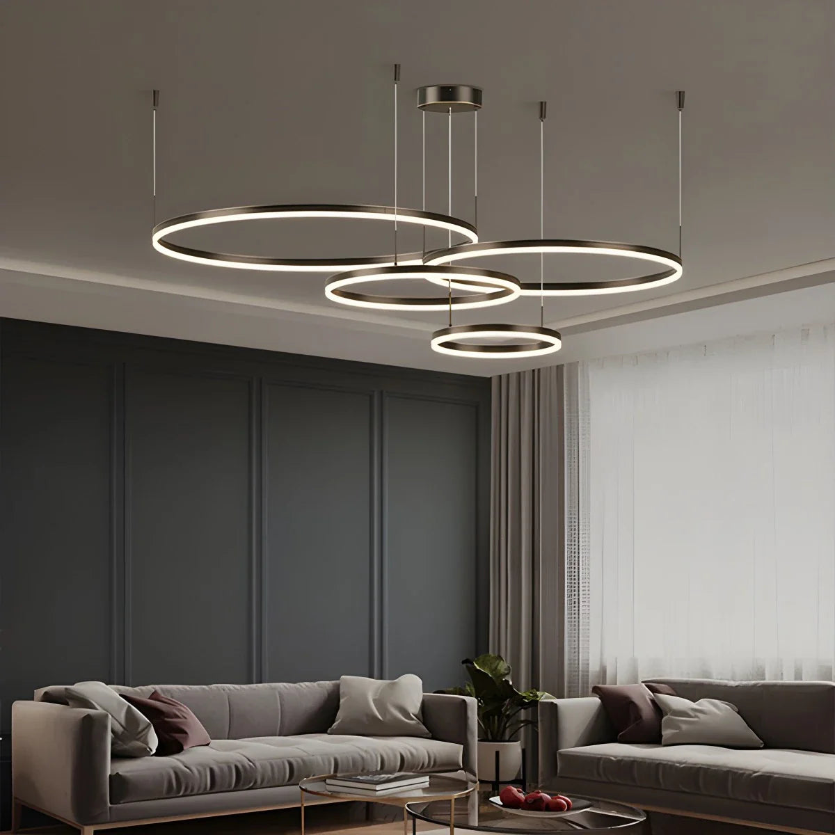 Eloer Modern Wireless Ring Chandelier Ceiling Lamp