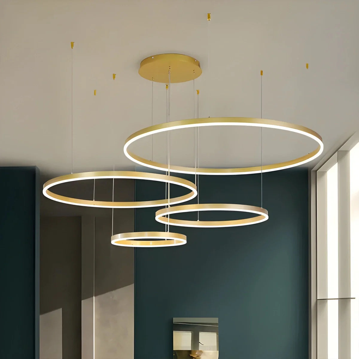 Eloer Modern Wireless Ring Chandelier Ceiling Lamp