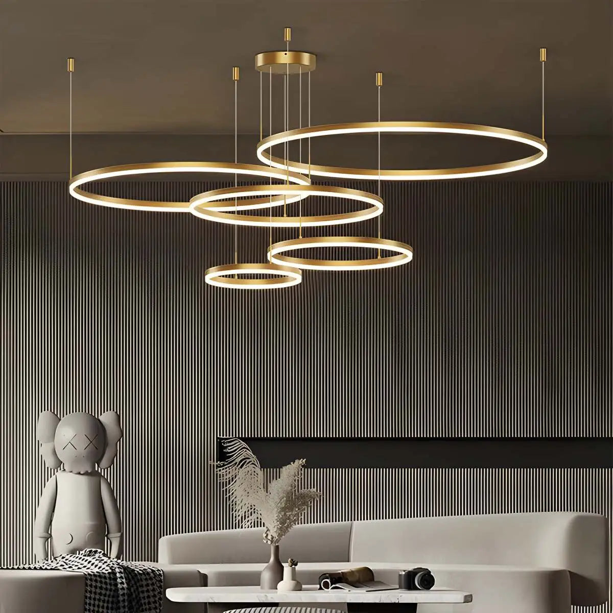 Eloer Modern Wireless Ring Chandelier Ceiling Lamp