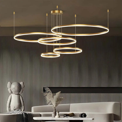 Eloer Modern Wireless Ring Chandelier Ceiling Lamp