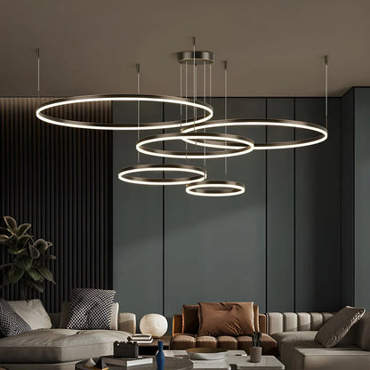 Eloer Modern Wireless Ring Chandelier Ceiling Lamp