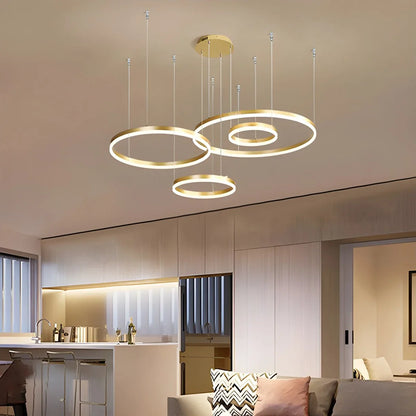Eloer Modern Wireless Ring Chandelier Ceiling Lamp