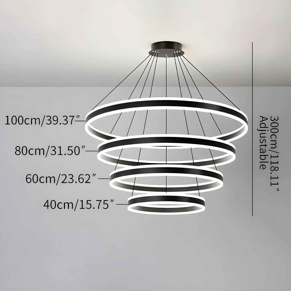 Eloer Circle Layered Living Room Chandelier