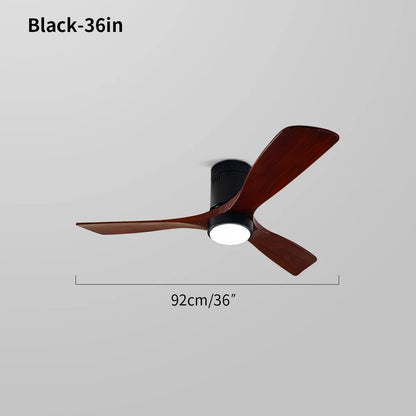 Eloer Mid-century Modern Hugger Ceiling Fan Lamp