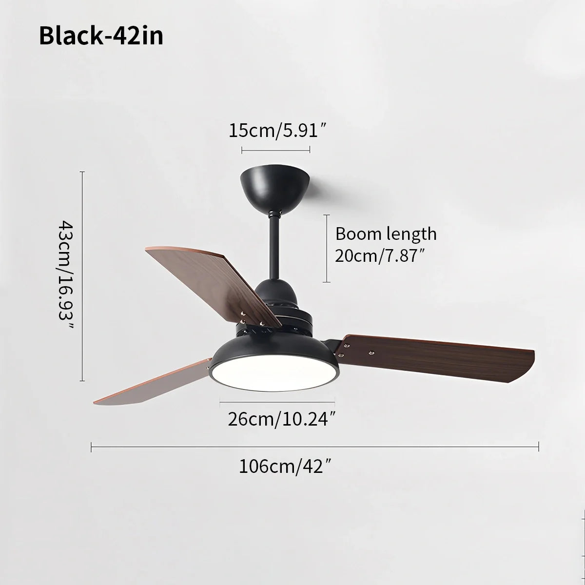 Eloer Modern Minimalist Three Leaf Ceiling Fan Light
