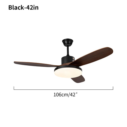 Eloer Wood 3 Blade Ceiling Fan with Light