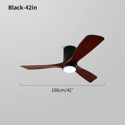 Eloer Mid-century Modern Hugger Ceiling Fan Lamp