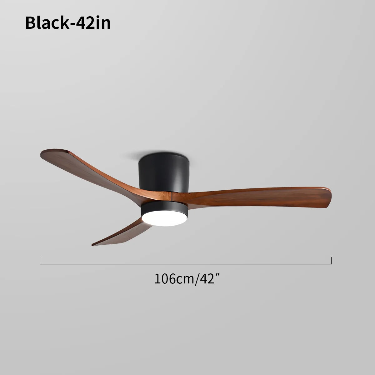 Eloer Large Low Profile Ceiling Fan with Light