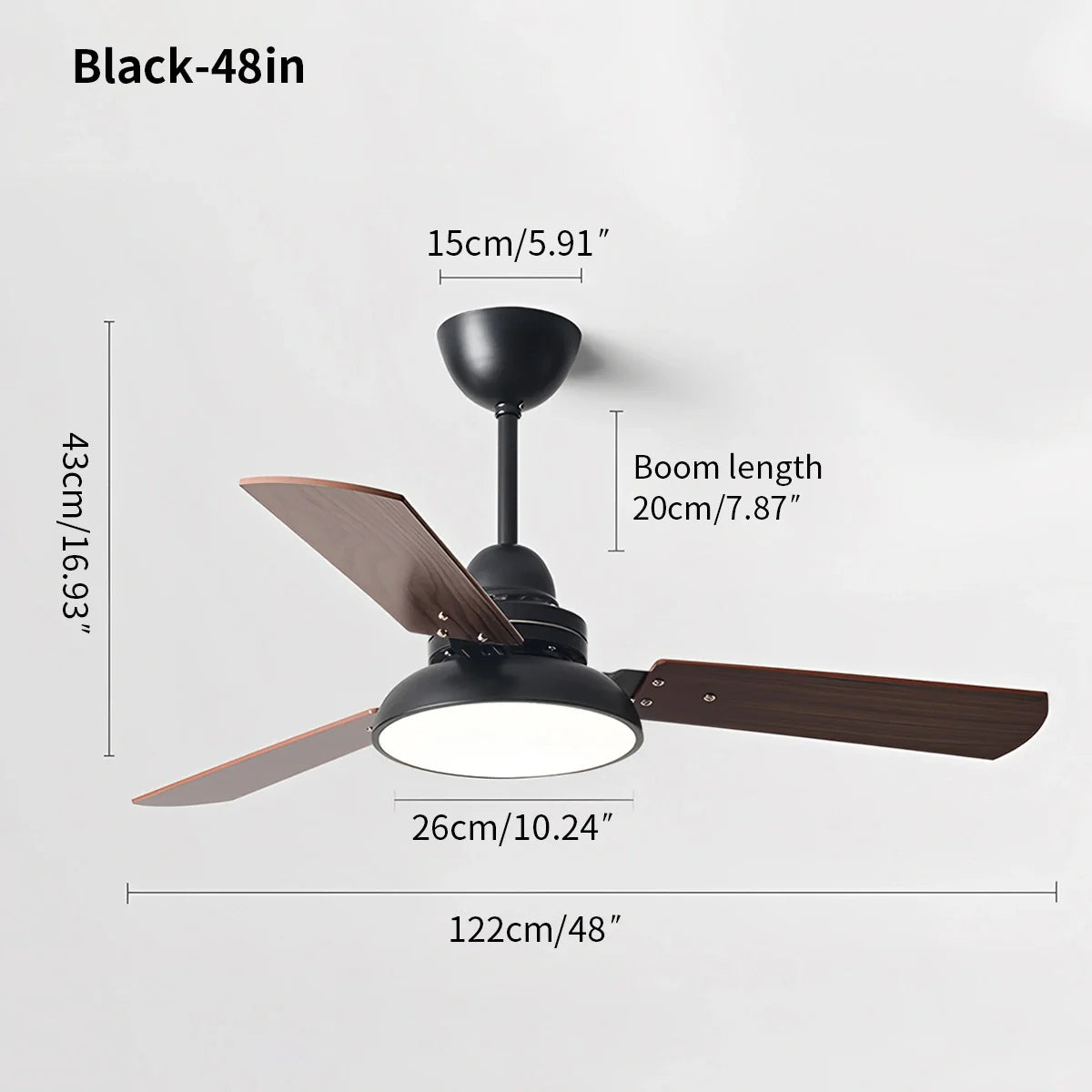 Eloer Modern Minimalist Three Leaf Ceiling Fan Light
